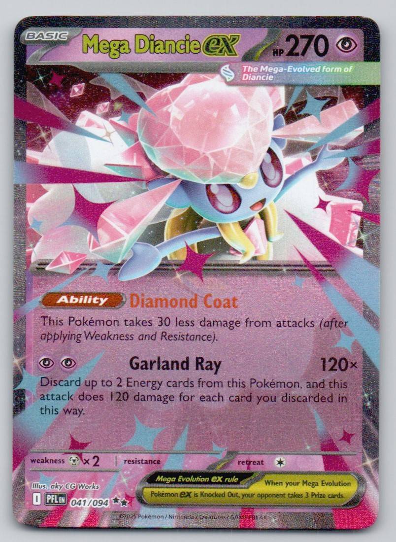 Mega Diancie ex 041 NOR Card - Phantasmal Flames