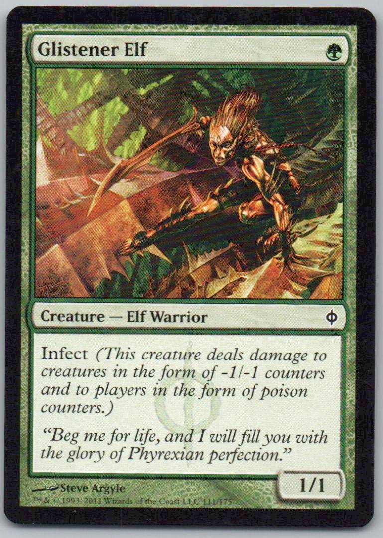 Glistener Elf 111 Normal Creature Card - New Phyrexia