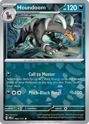 Houndoom (Poke Ball Pattern) 063 HOL Card - Prismatic Evolutions