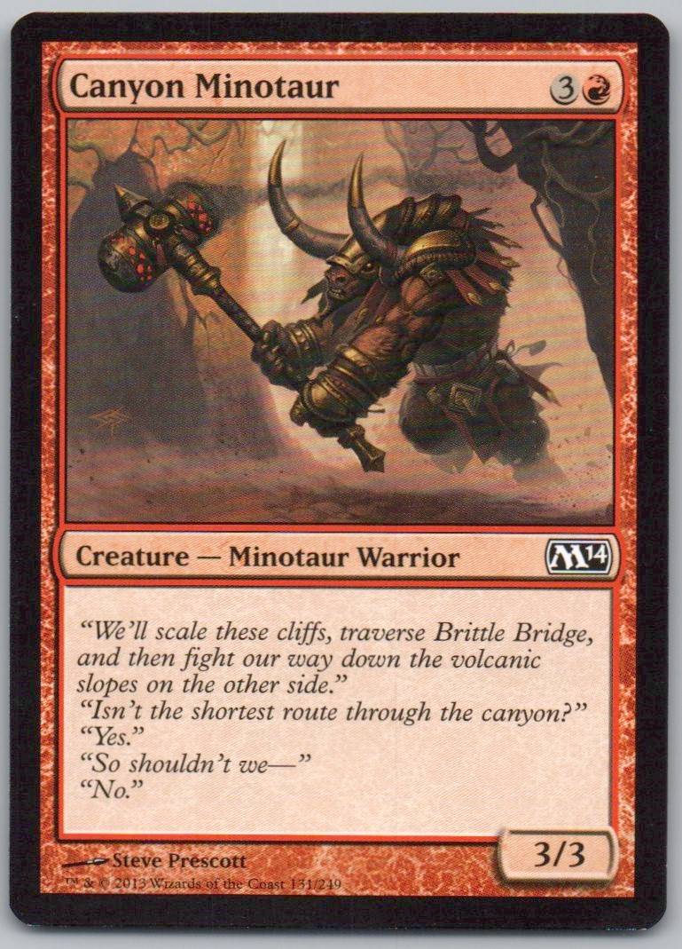 Canyon Minotaur 131 Normal Creature Card - Magic 2014