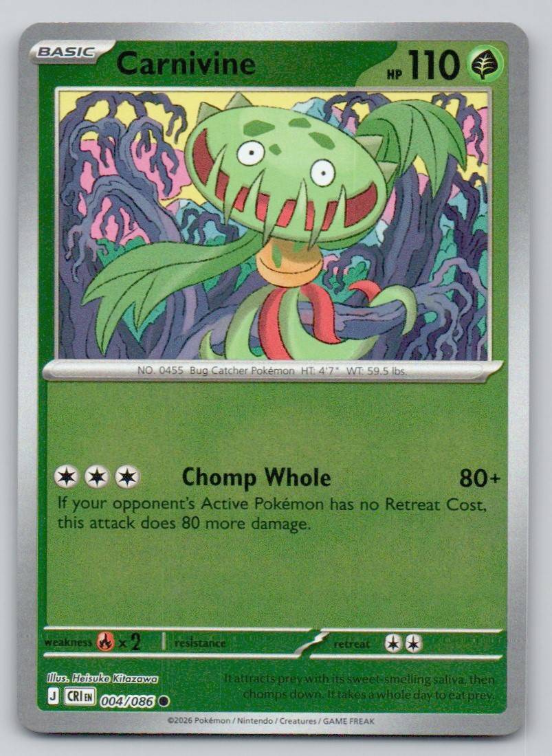 Carnivine 004 HOL Card - ME04: Chaos Rising