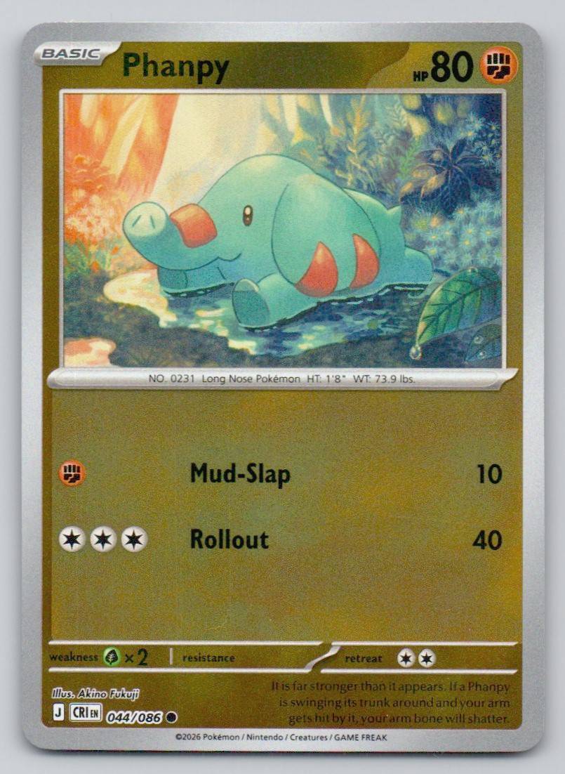 Phanpy 044 REV Card - ME04: Chaos Rising