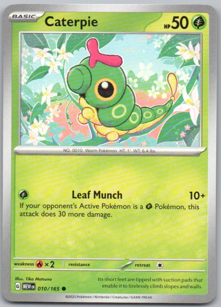 Caterpie 010 Normal Grass Card - 151