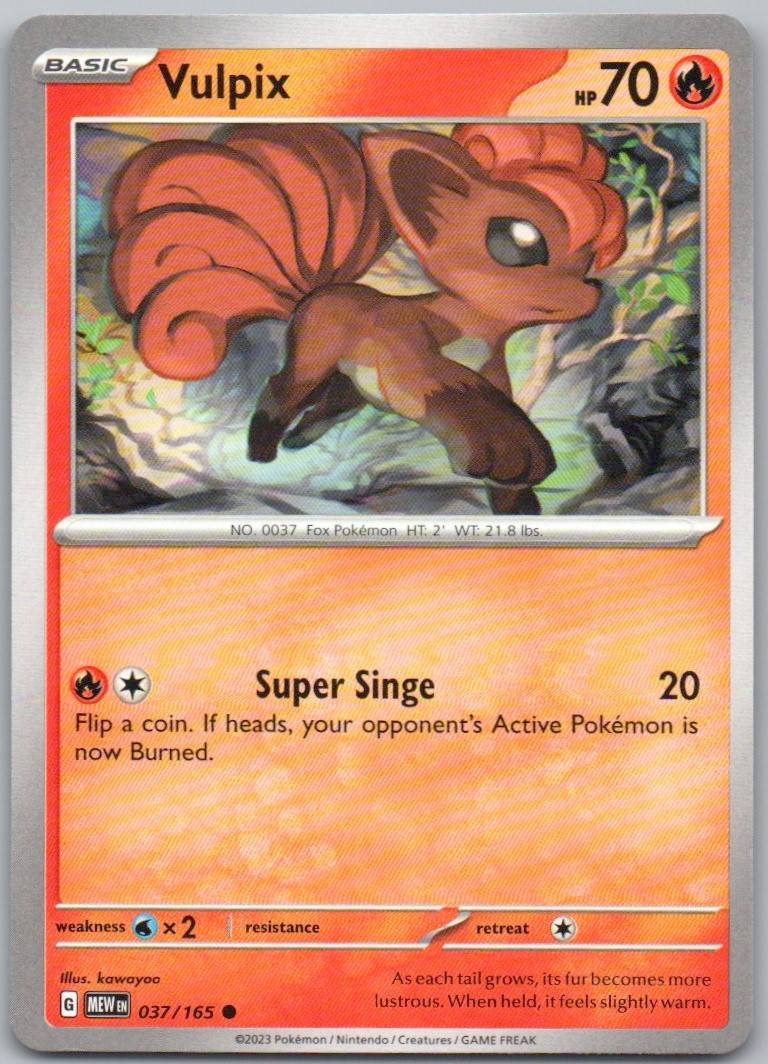 Vulpix 037 Normal Fire Card - 151