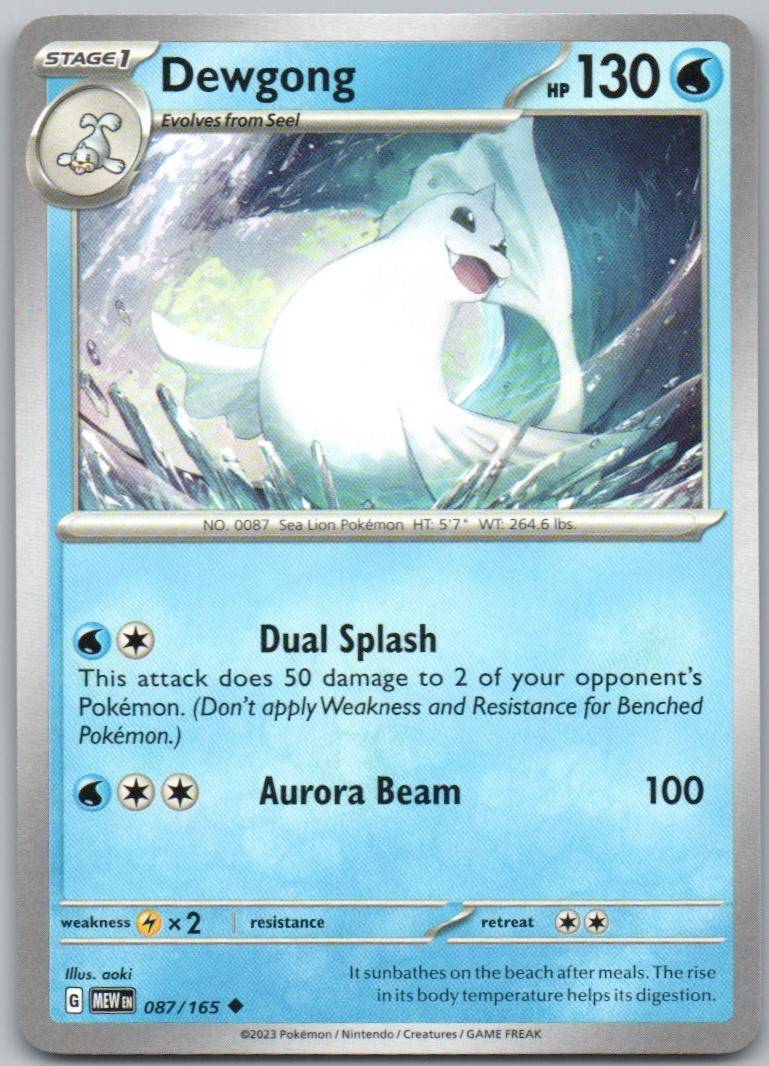 Dewgong 087 Normal Water Card - 151