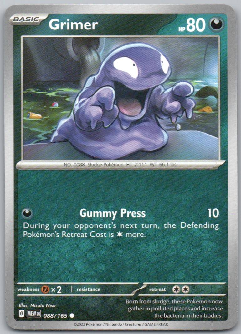 Grimer 088 Normal Darkness Card - 151