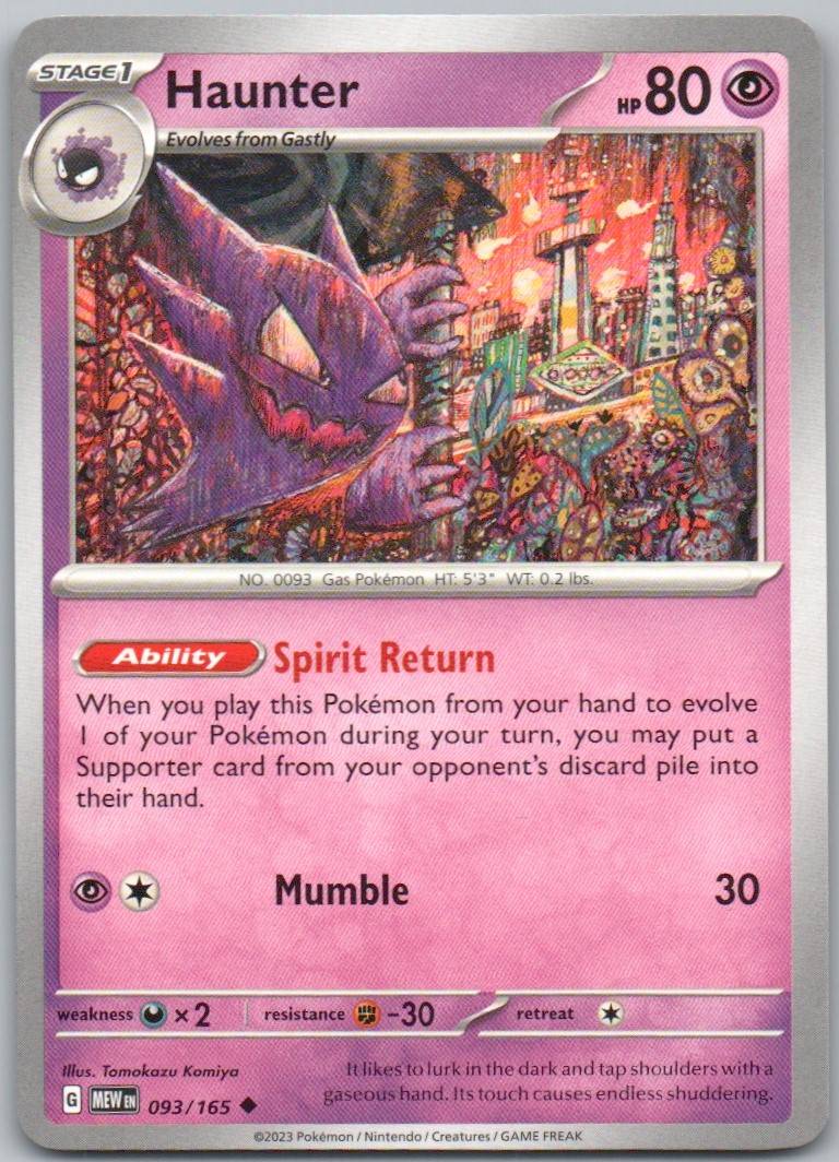 Haunter 093 Normal Psychic Card - 151