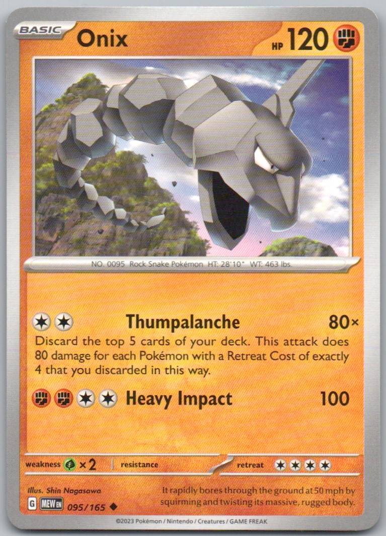 Onix 095 Normal Fighting Card - 151