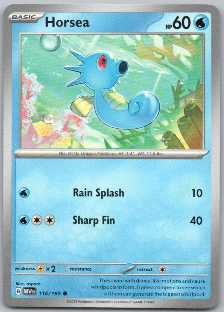 Horsea 116 Normal Water Card - 151