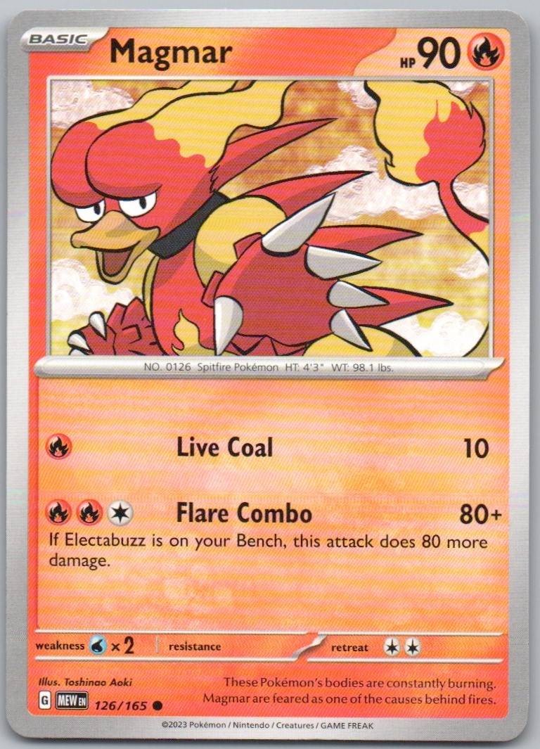 Magmar 126 Normal Fire Card - 151