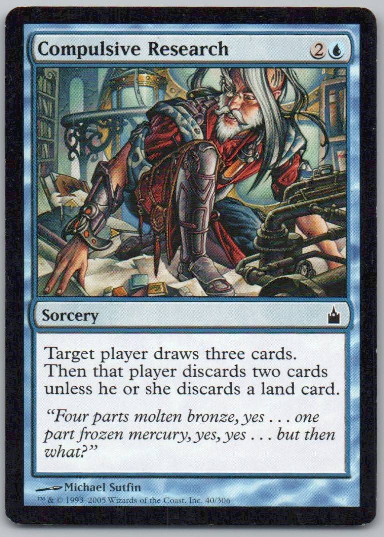 Compulsive Research 40 Normal Sorcery Card - Ravnica: City of Guilds