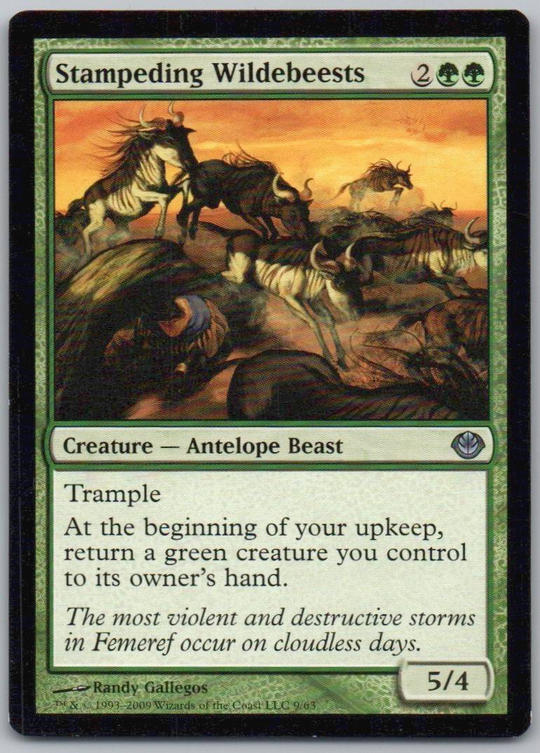 Stampeding Wildebeests 9 Normal Creature Card - Duel Decks: Garruk vs. Liliana