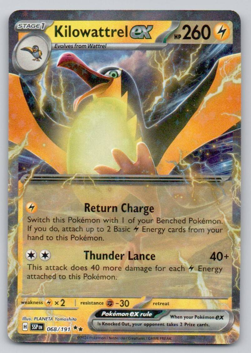 Kilowattrel ex 068 NOR Card - Surging Sparks