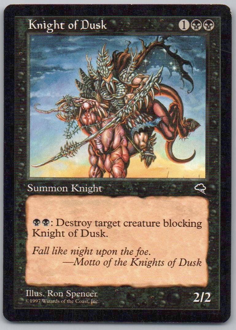 Knight of Dusk 140 Normal Creature Card - Tempest