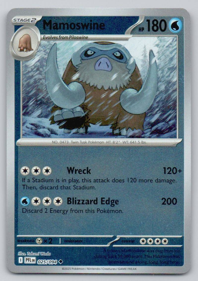 Mamoswine 025 REV Card - Phantasmal Flames