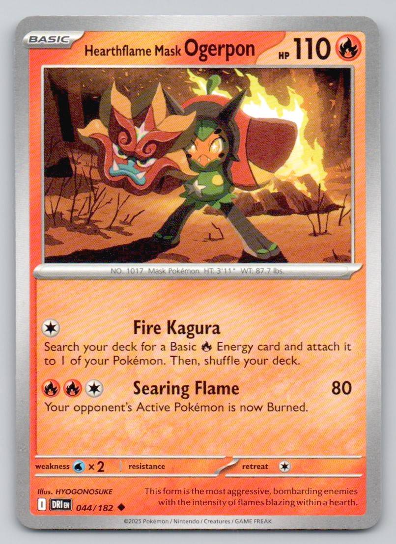 Hearthflame Mask Ogerpon 044 NOR Card - Destined Rivals