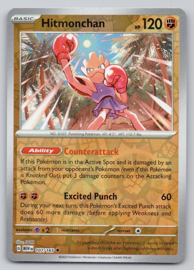 Hitmonchan 107 REV Card - 151