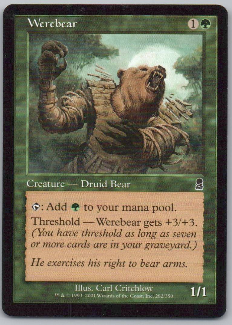 Werebear 282 Normal Creature Card - Odyssey