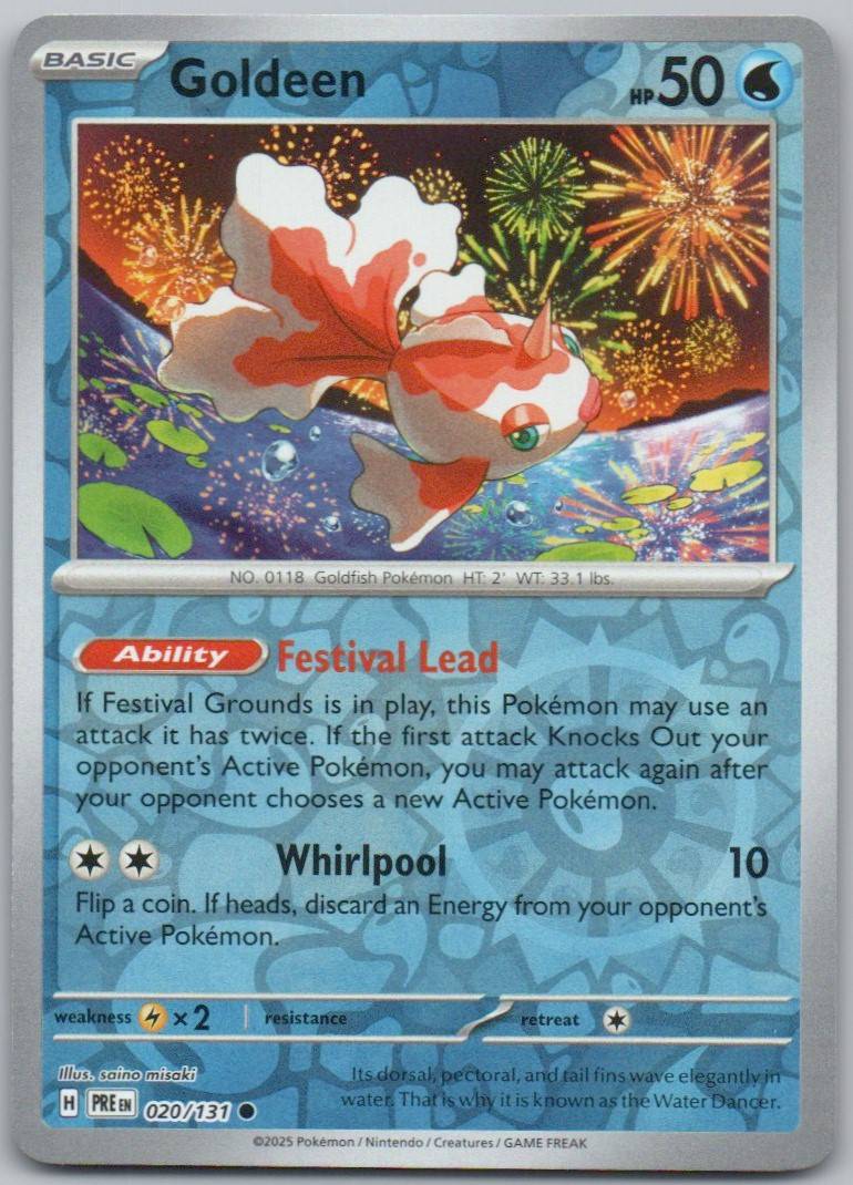 Goldeen (Poke Ball Pattern) 020 HOL Card - Prismatic Evolutions