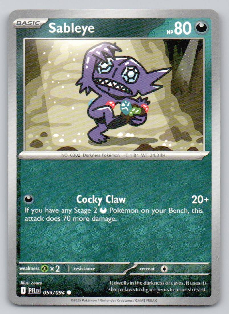 Sableye 059 NOR Card - Phantasmal Flames