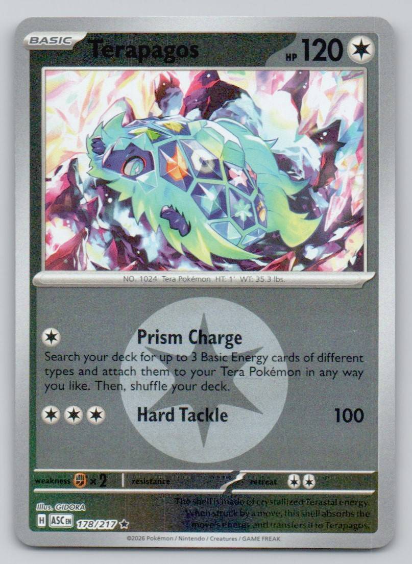 Terapagos (Energy Symbol Pattern) 178 NOR Card - Ascended Heroes