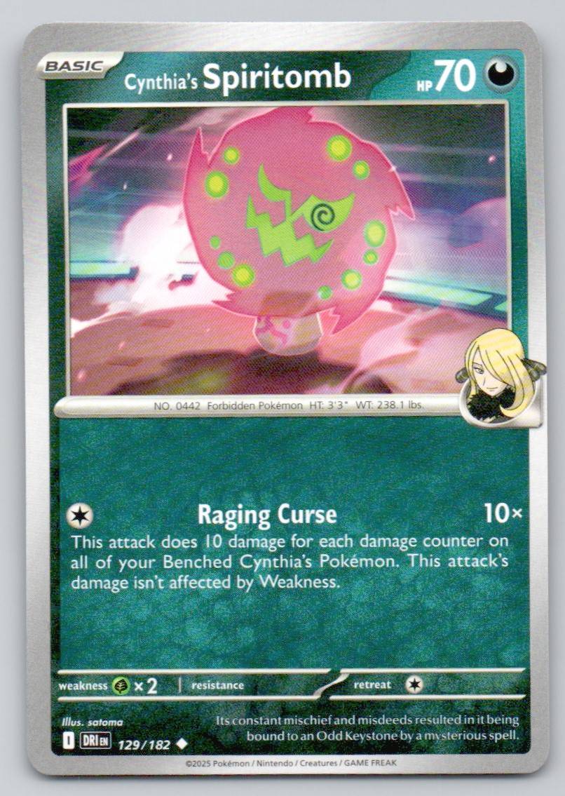 Cynthia's Spiritomb 129 NOR Card - Destined Rivals