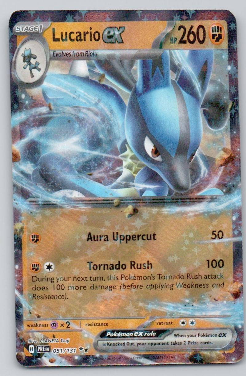 Lucario ex 051 HOL Card - Prismatic Evolutions