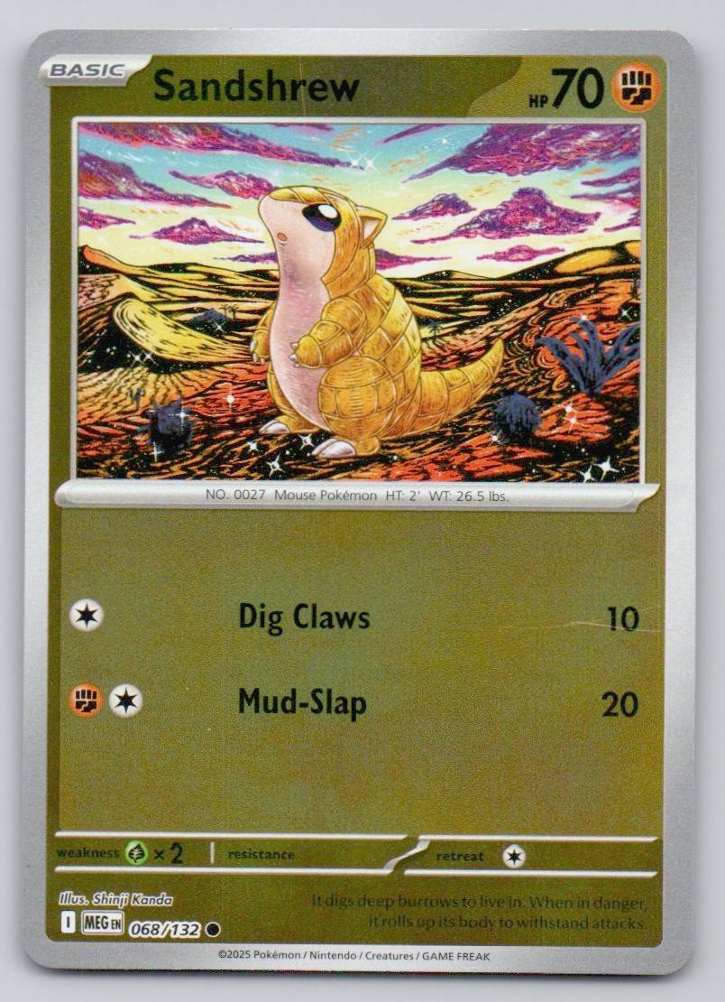 Sandshrew 068 REV Card - Mega Evolution