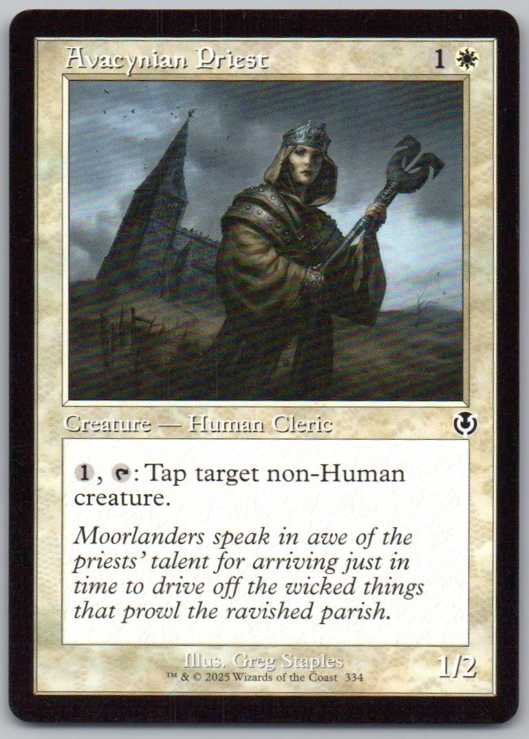 Avacynian Priest (Retro Frame) 334 Normal Creature Card - Innistrad Remastered