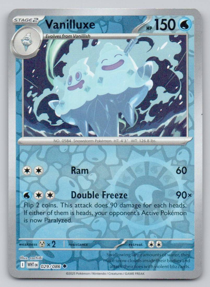 Vanilluxe 029 REV Card - White Flare