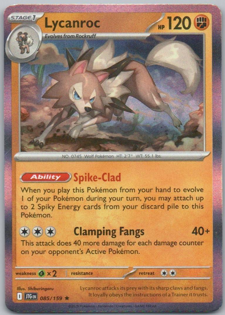 Lycanroc 085 NOR Card - Journey Together