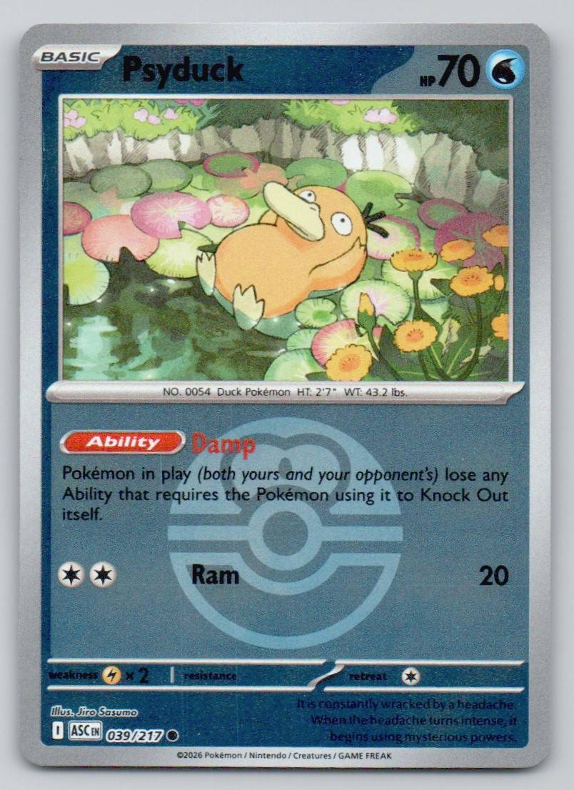 Psyduck (Love Ball) 039 HOL Card - Ascended Heroes