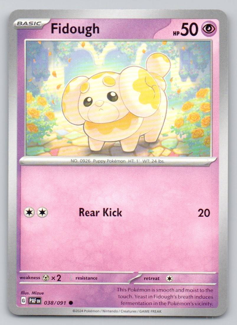 Fidough 038 NOR Card - Paldean Fates