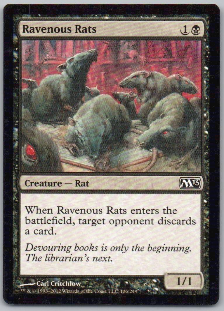 Ravenous Rats 106 Normal Creature Card - Magic 2013