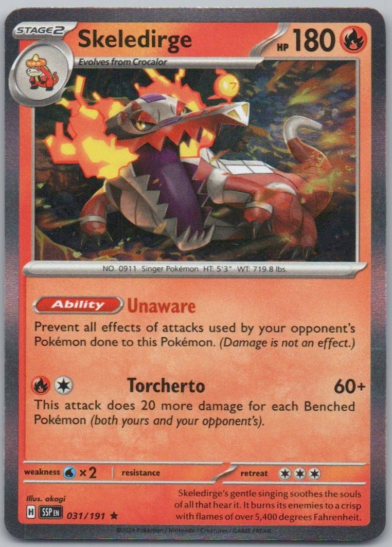 Skeledirge 031 NOR Card - Surging Sparks