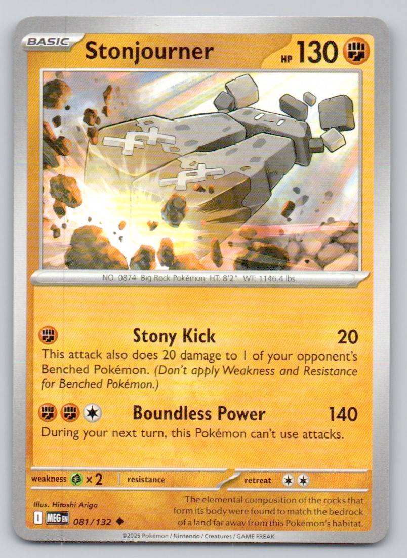 Stonjourner 081 NOR Card - Mega Evolution