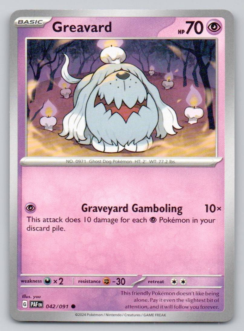 Greavard 042 NOR Card - Paldean Fates