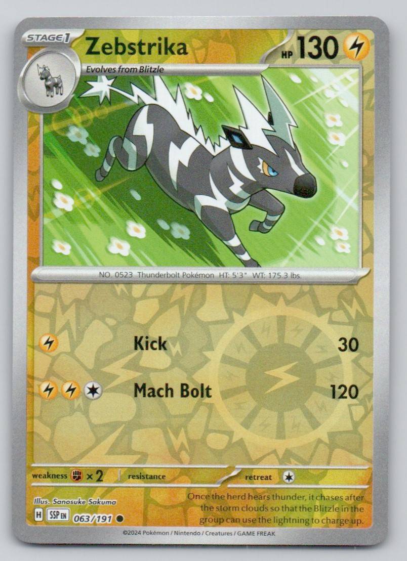 Zebstrika 063 REV Card - Surging Sparks