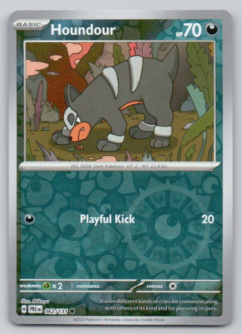 Houndour 062 REV Card - Prismatic Evolutions