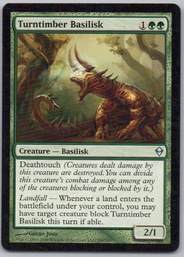 Turntimber Basilisk 190 Normal Creature Card - Zendikar