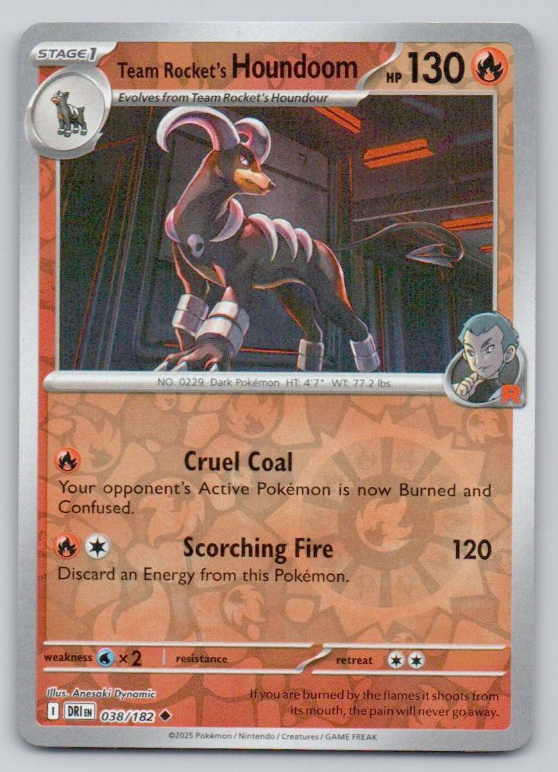 Team Rocket's Houndoom 038 REV Card - Destined Rivals
