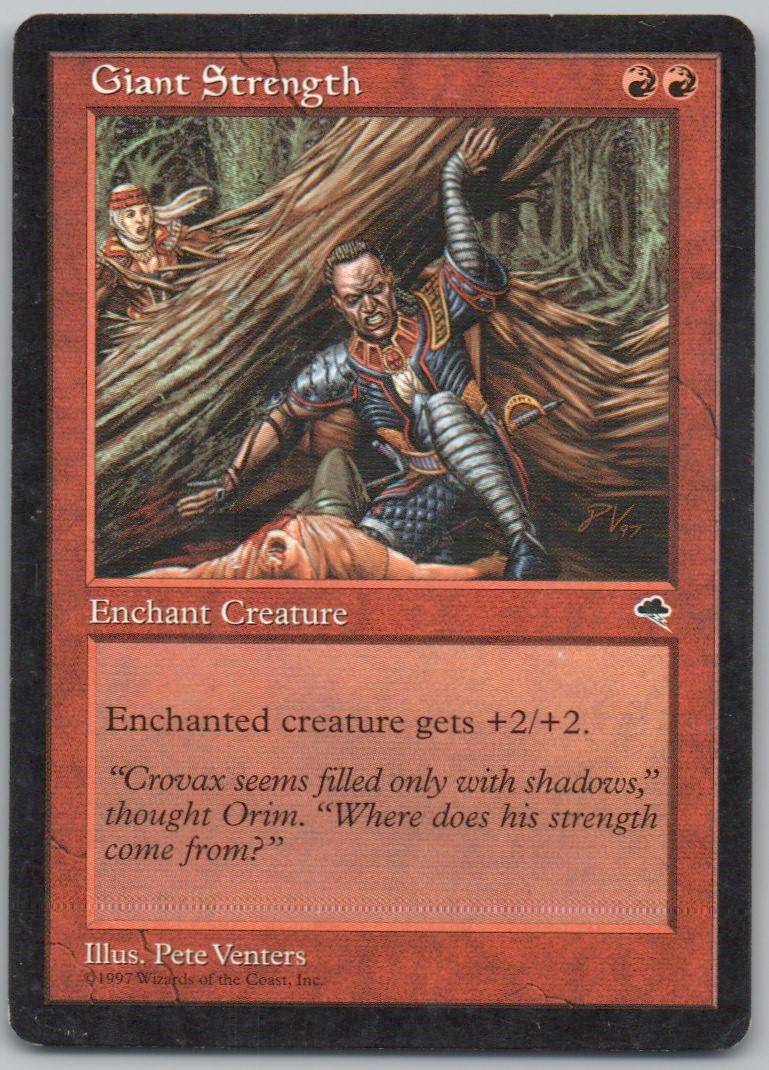 Giant Strength 178 Normal Enchantment Card - Tempest