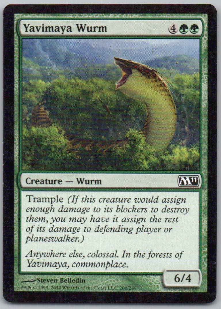 Yavimaya Wurm 200 Normal Creature Card - Magic 2011