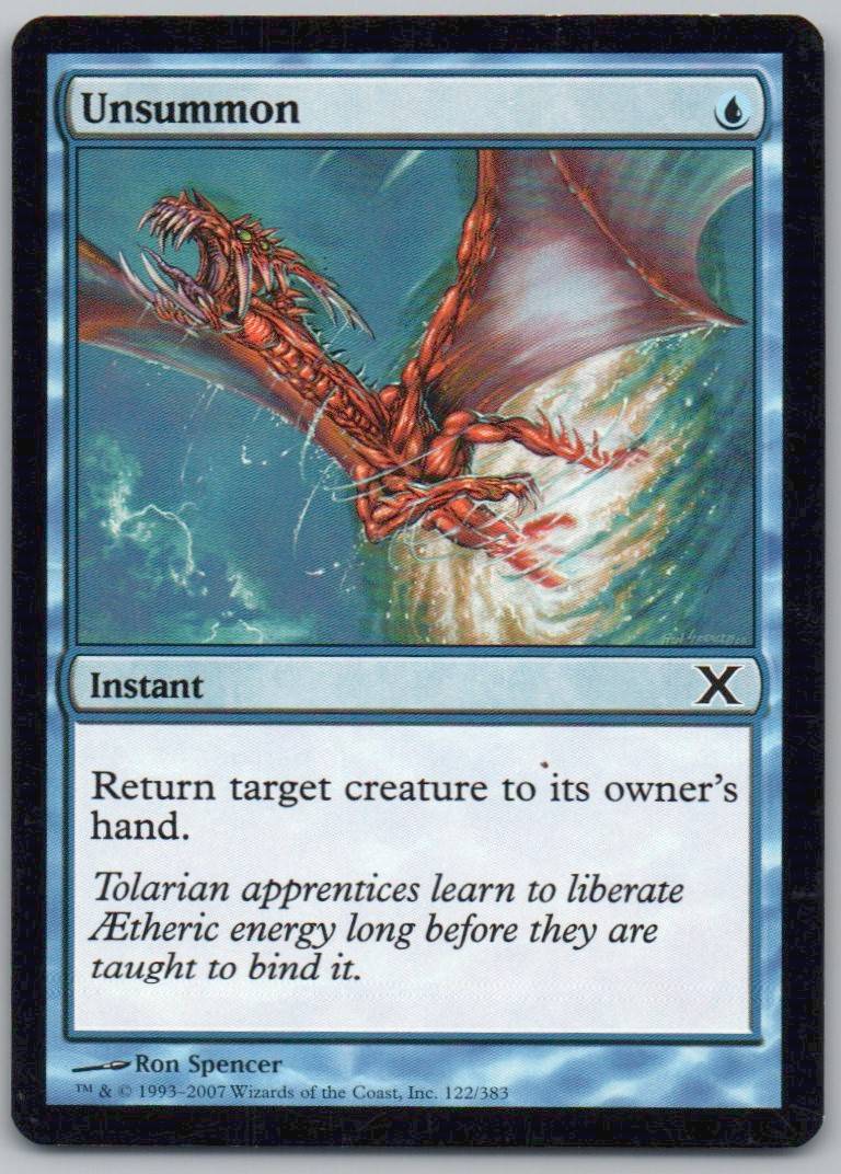 Unsummon 122 Normal Instant Card - 10th Edition