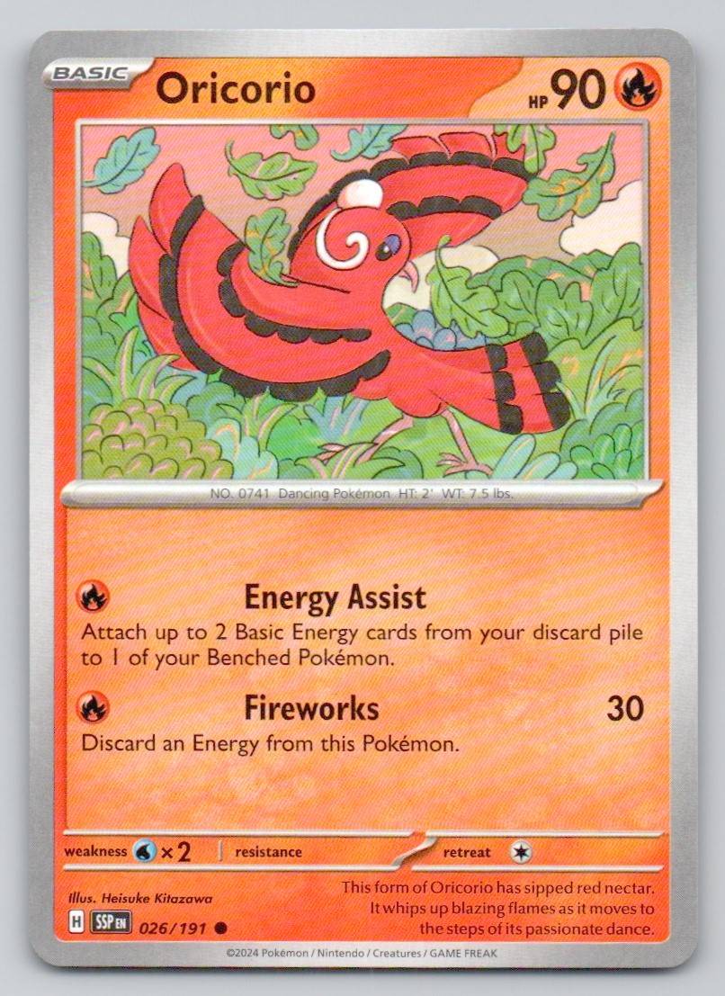 Oricorio 026 NOR Card - Surging Sparks