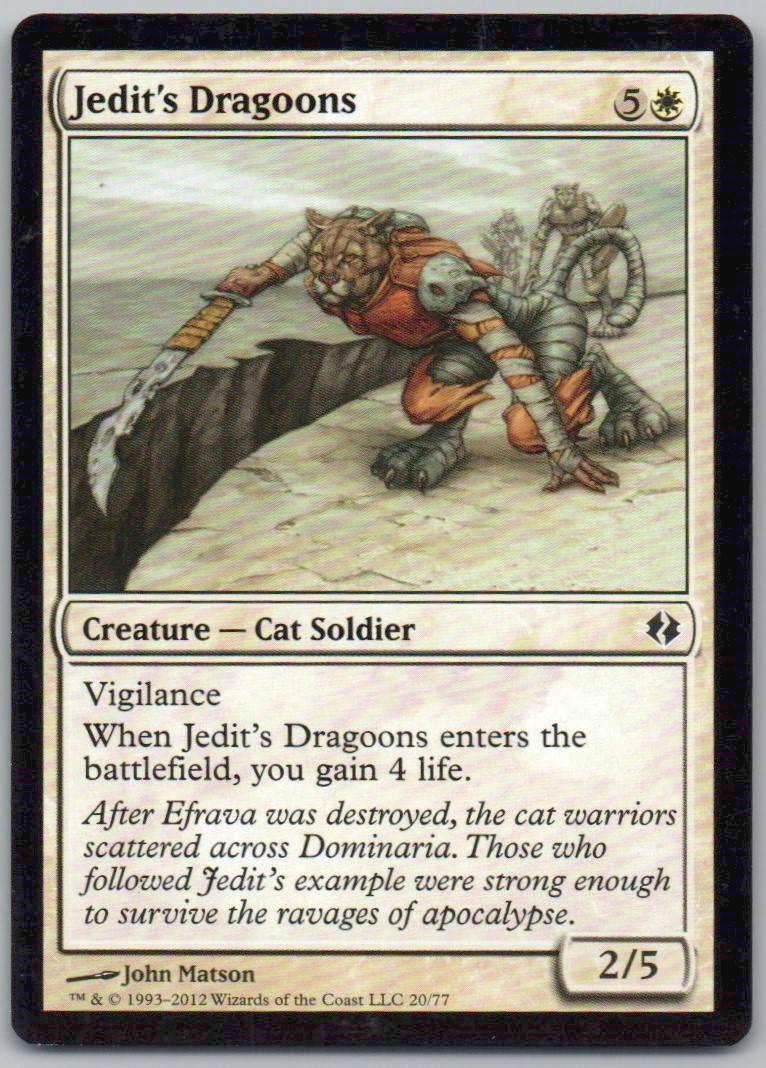 Jedit's Dragoons 20 Normal Creature Card - Duel Decks: Venser vs. Koth