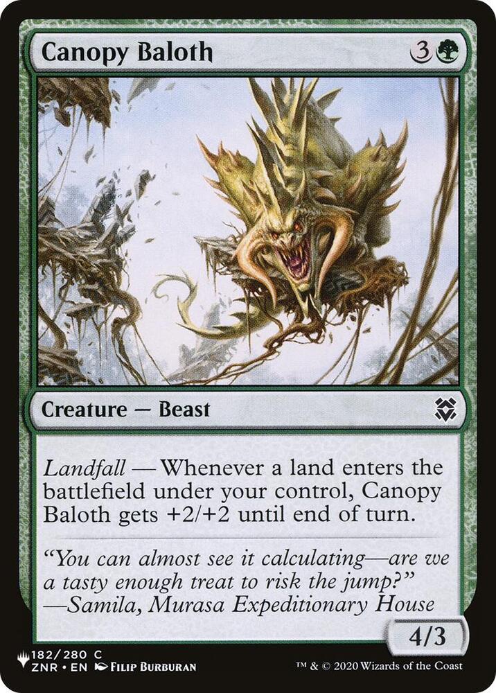 Canopy Baloth 182/280 Normal Creature Card - The List Reprints