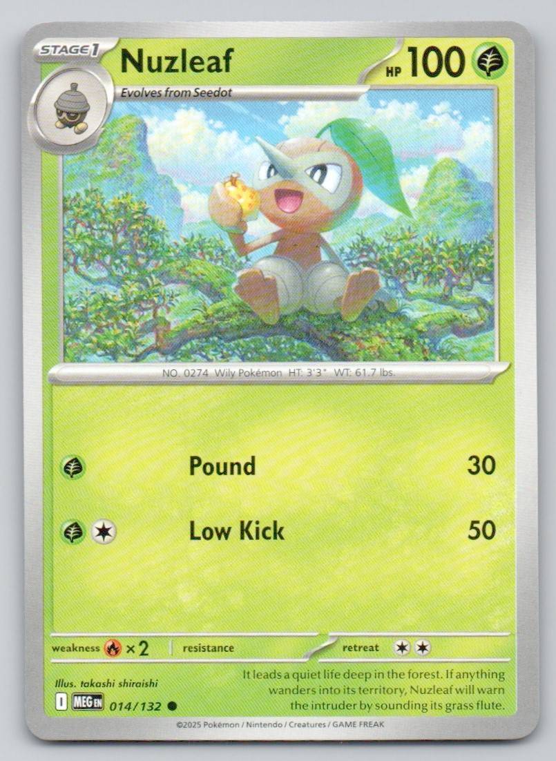 Nuzleaf 014 NOR Card - Mega Evolution