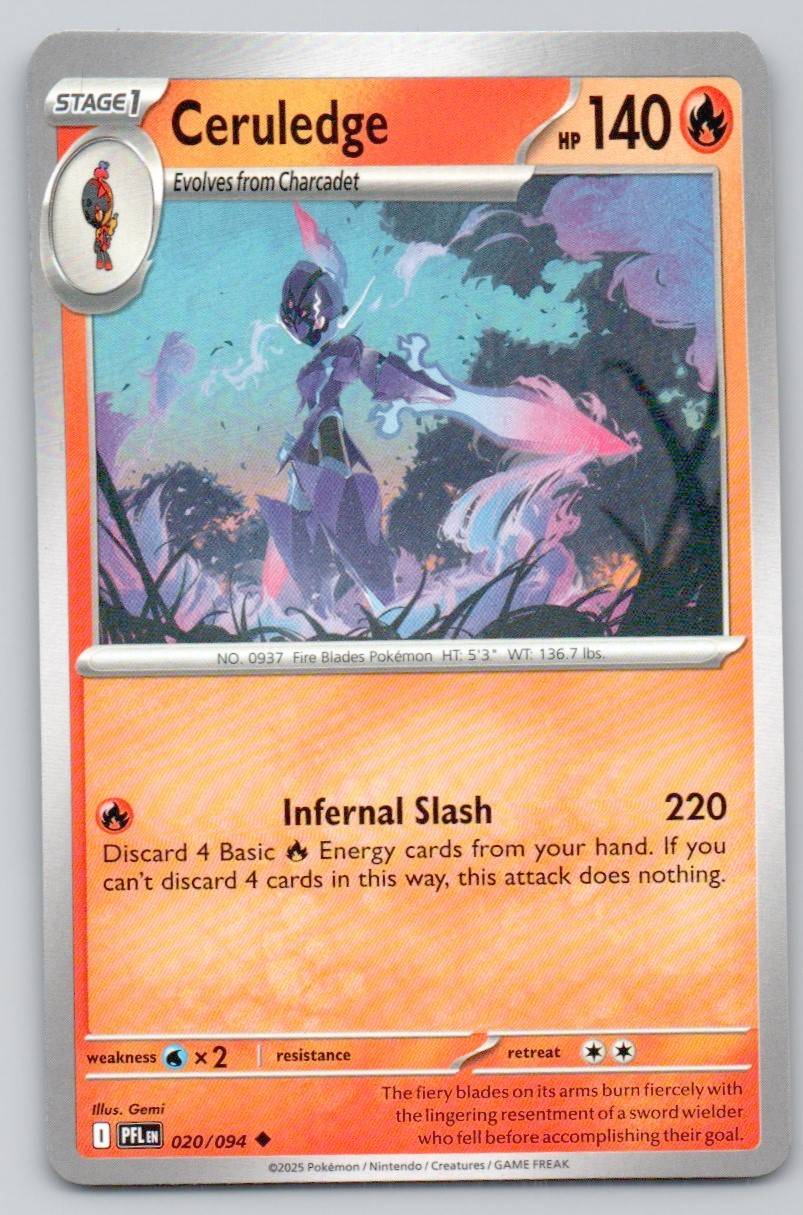 Ceruledge 020 NOR Card - Phantasmal Flames