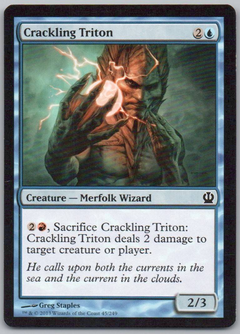 Crackling Triton 45 Normal Creature Card - Theros